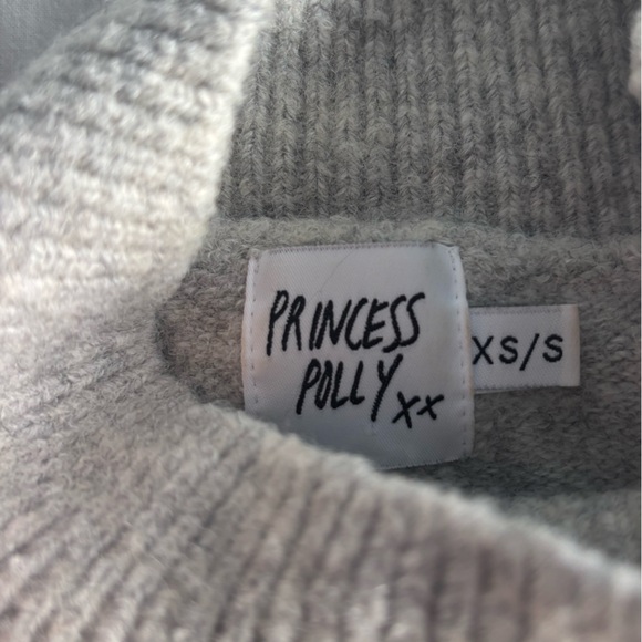 Princess Polly Gray Turtleneck Sweater - Picture 2 of 2
